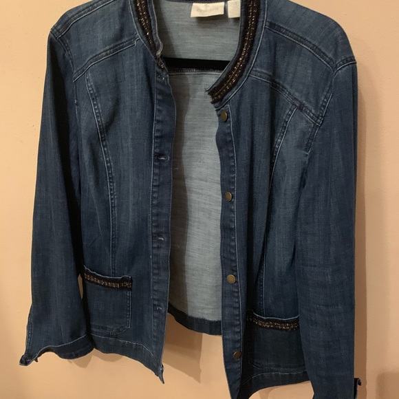 Chico's Jackets & Blazers - Chico’s Embellished Denim Jacket